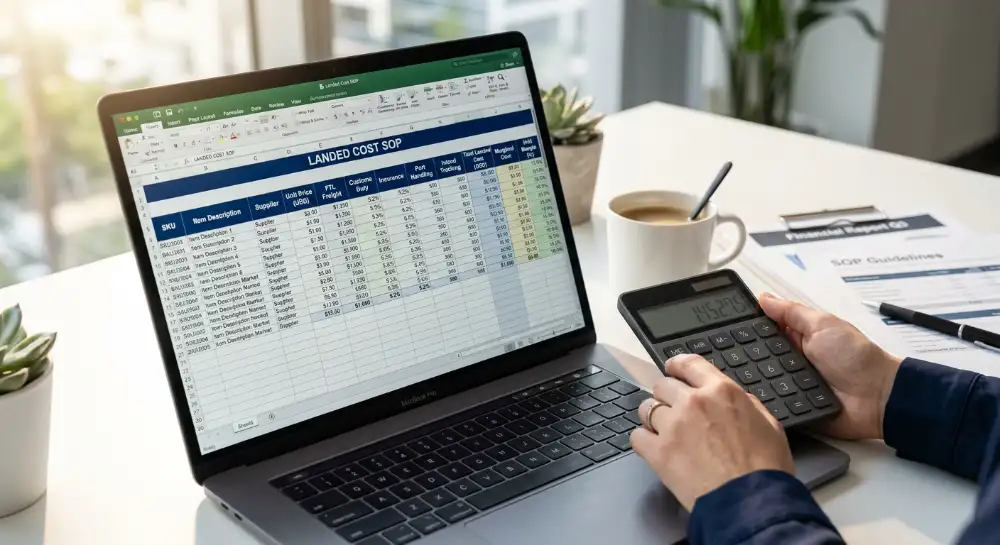 Build the Landed Cost Worksheet SOP