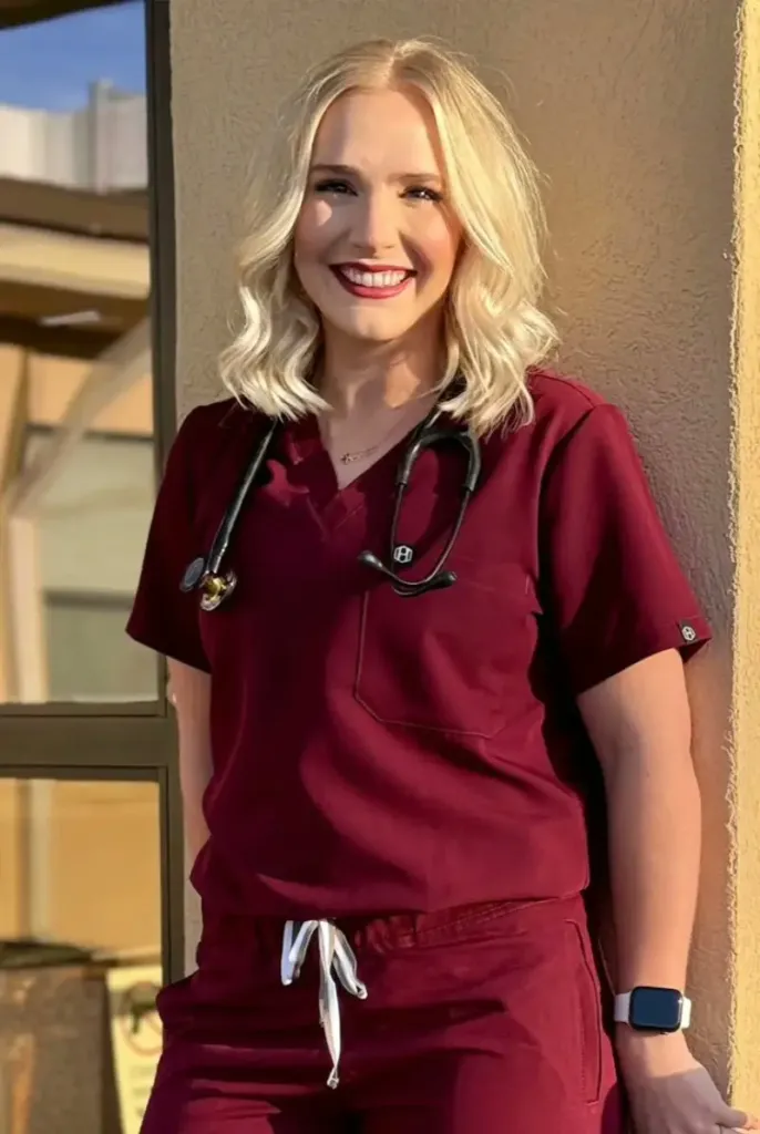 Burgundy and Red Scrubs