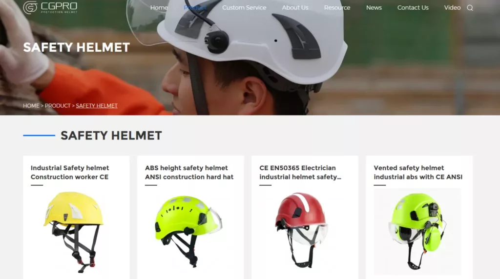CGpro Sports ODM custom safety helmet prototyping and ABS shell manufacturing