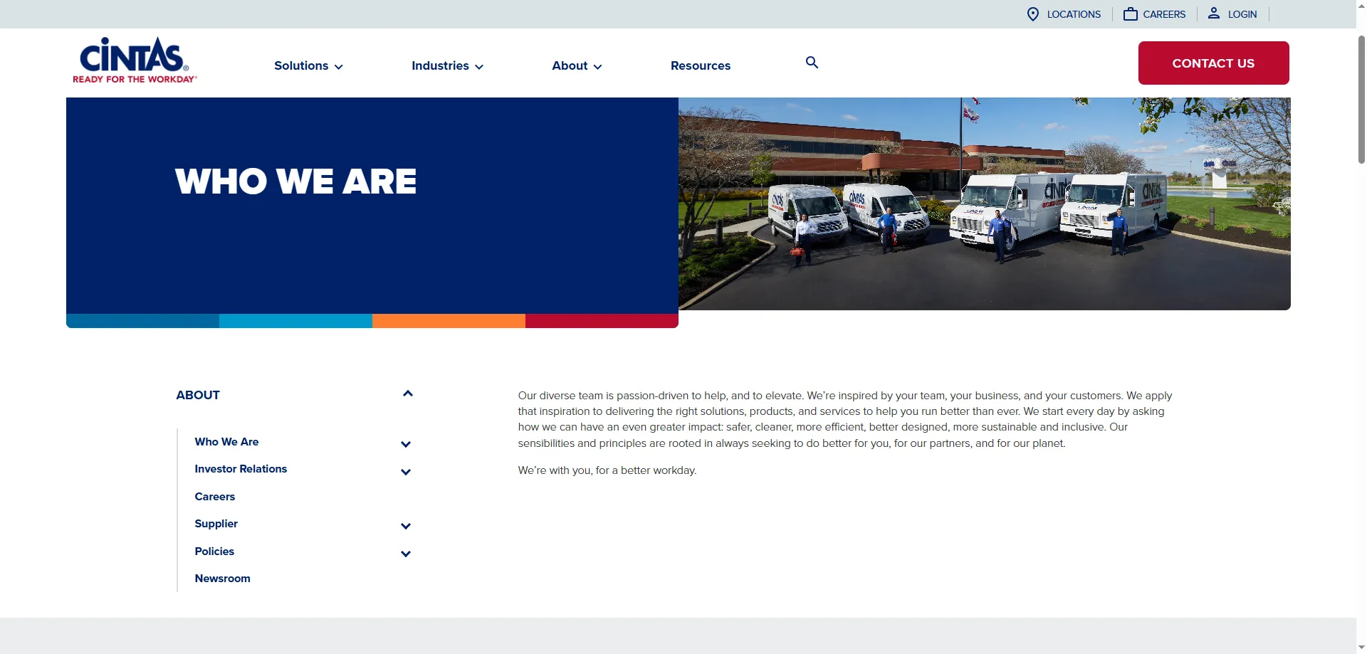 Cintas workwear for managed uniform programs
