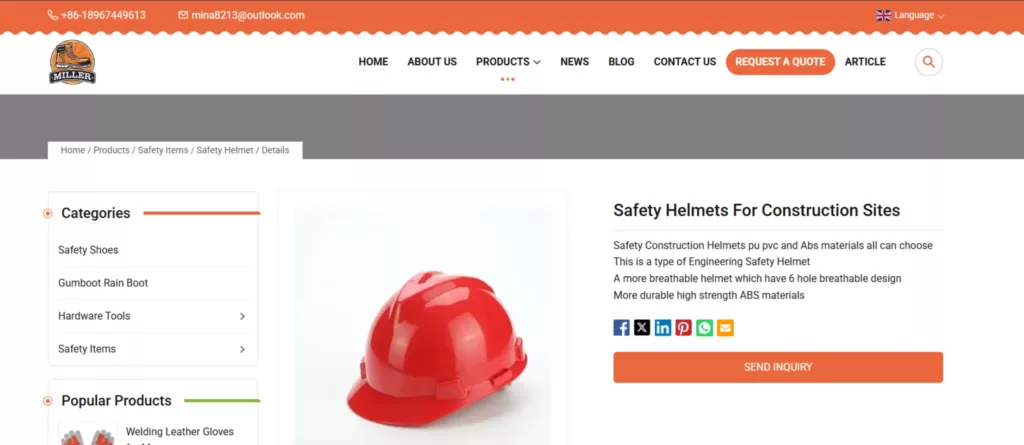 Mokasafety ABS construction safety helmet for mid-market PPE buyers