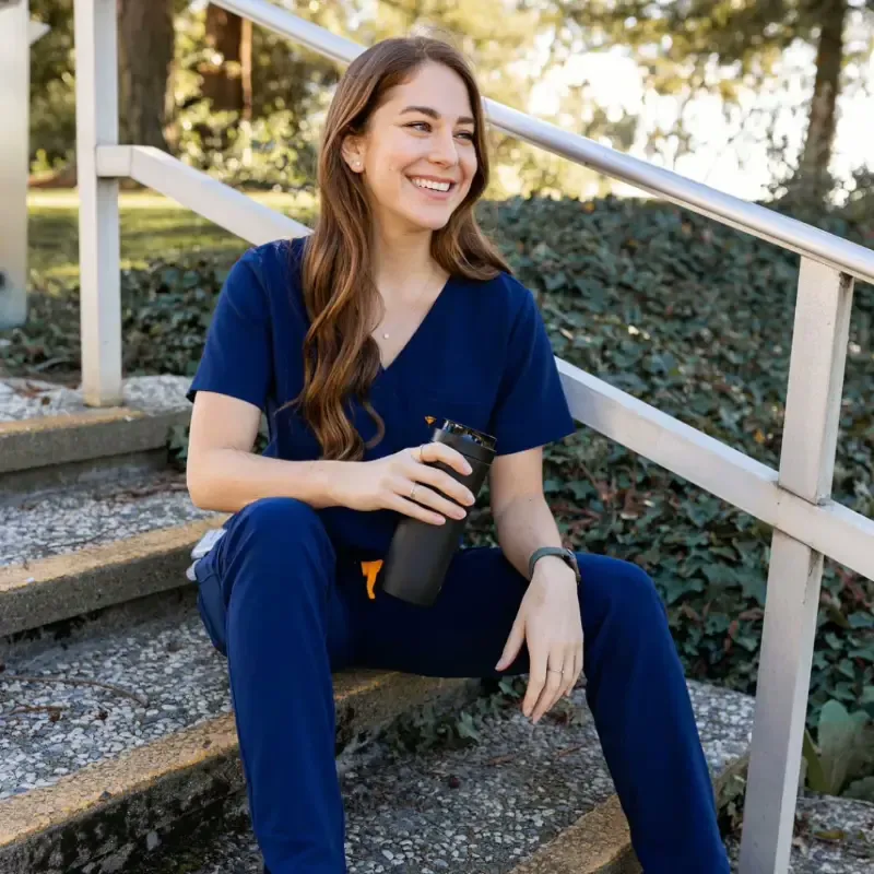 Navy and Royal Blue Scrubs