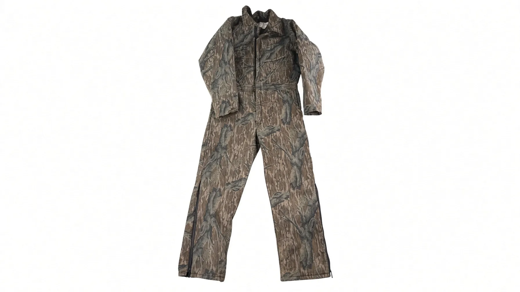 Insulated coverall with storm flaps and thermal lining for cold storage and night shifts