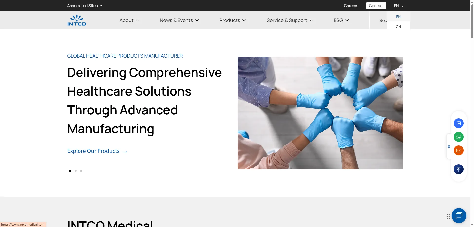 INTCO Medical disposable glove manufacturing