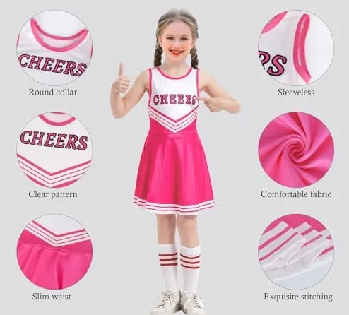 Quick-change closures and gusset panels in cheerleading performance uniform