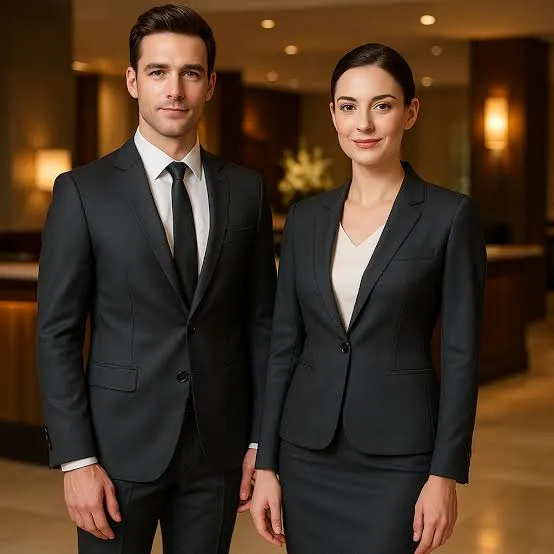 Gender-Specific Fit — custom hospitality uniform fit sample, LantaoWork pattern-making studio