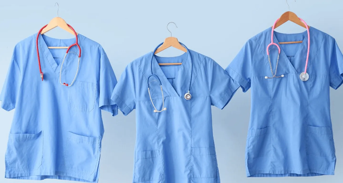 Medical team in custom scrubs