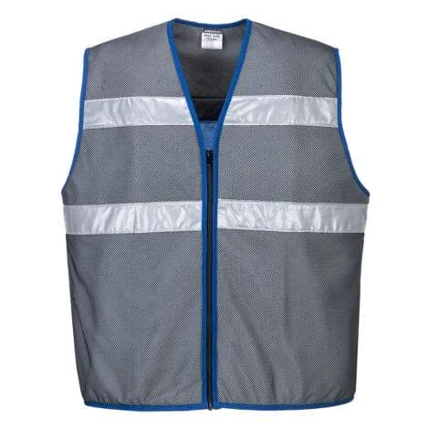 Activated cooling safety vest for foundries bakeries and extreme heat worksites — ANSI compliant
