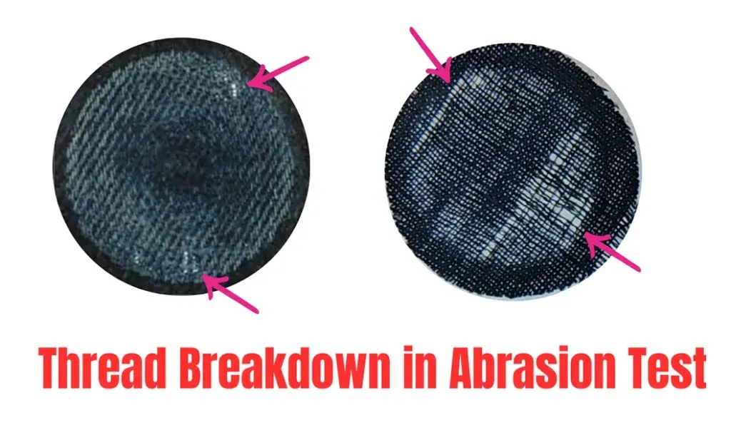 Martindale abrasion tester measuring fabric wear resistance of ISO tested durable UK school uniform material at 20,000+ rubs