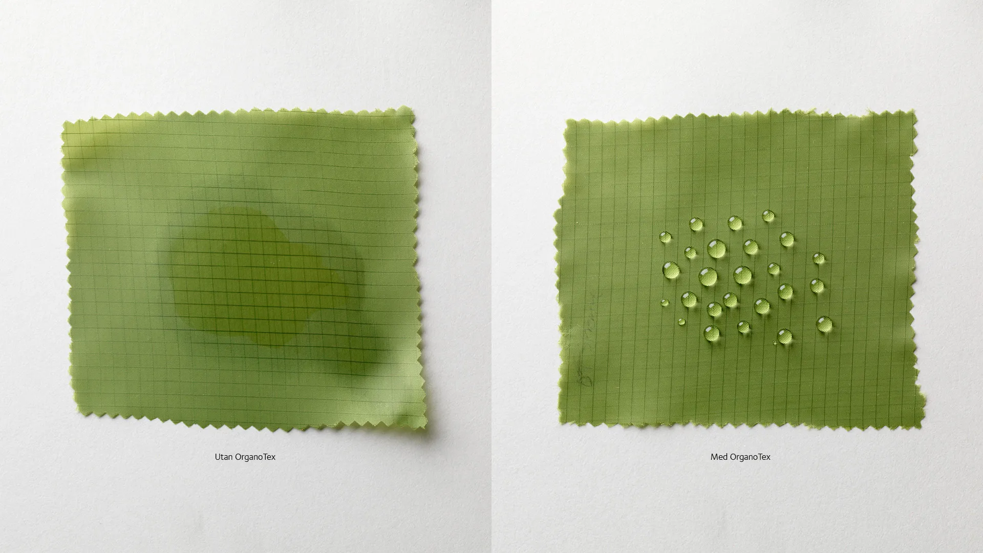 Teflon EcoElite PFAS-free stain resistant fabric treatment testing for UK school uniforms showing water repellency performance