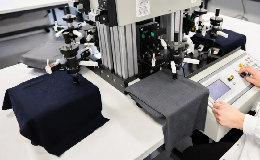 Martindale abrasion testing — ISO 12945-2 anti-pilling verification