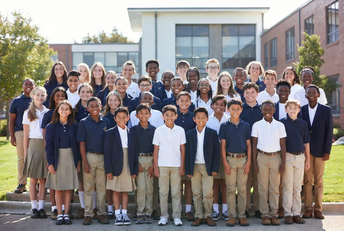 Multi-campus K-12 school district bulk uniform order — CPSIA-compliant production