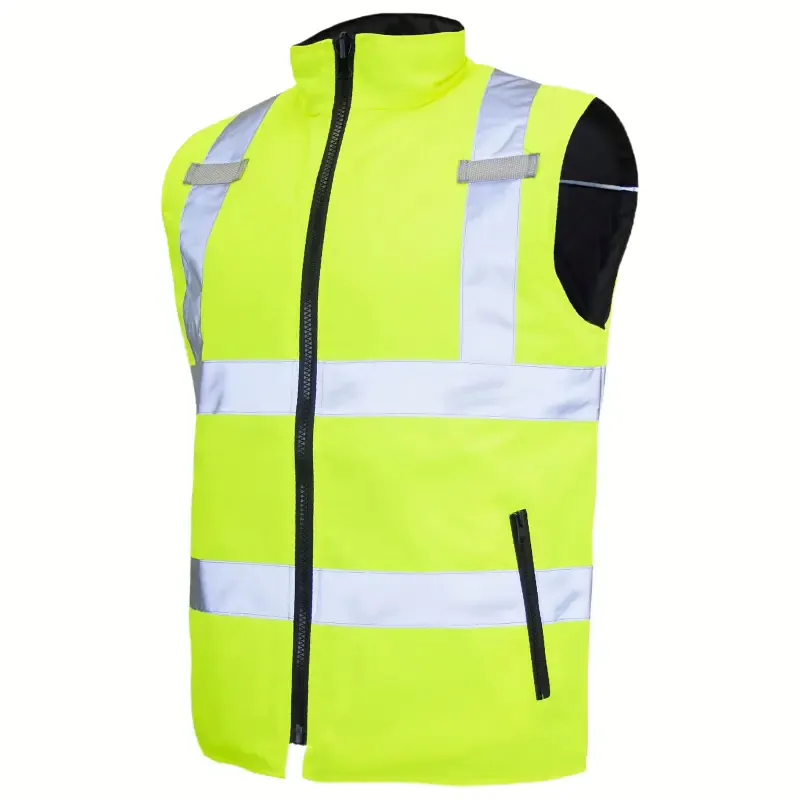 ANSI Class 2 high visibility safety vest with 3M Scotchlite retroreflective tape — factory-direct manufacturer