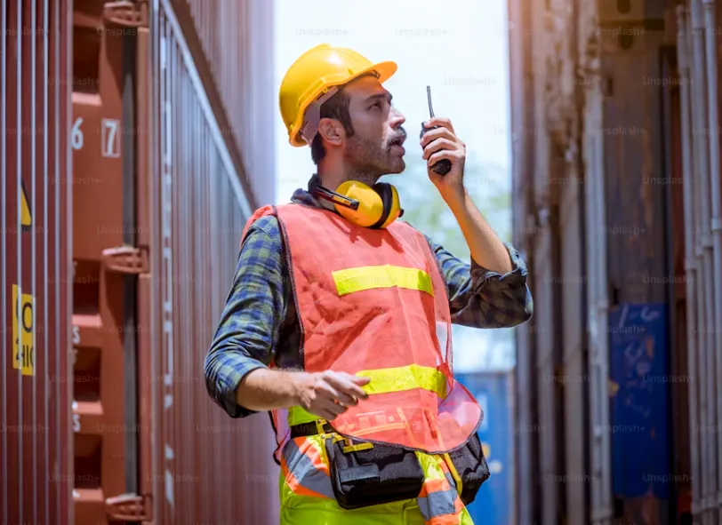 High-visibility safety vest with reflective tape