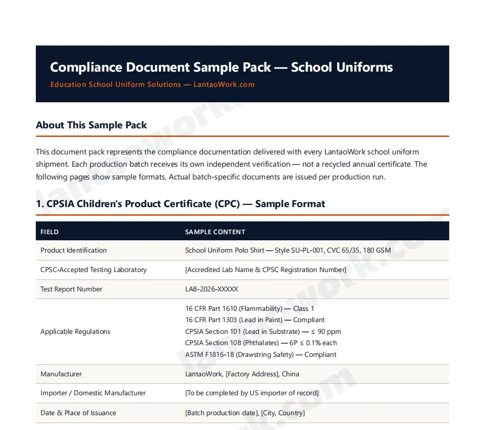 Compliance Document Sample Pack PDF preview