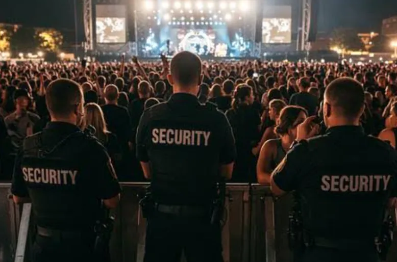 Event Security Ramp-Up — security uniform configured for the post
