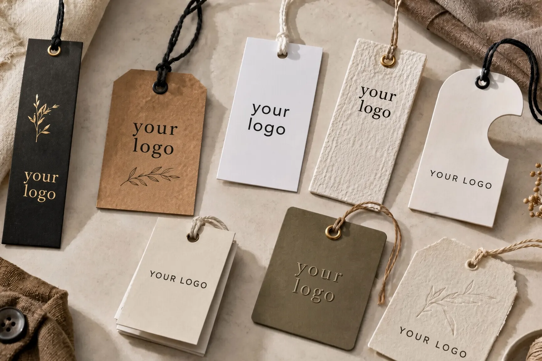 Custom hang tags applied to white-label workwear